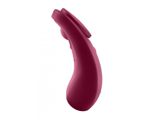 Заказать Бордовый бесшумный вибромассажер в трусики Sexy Secret