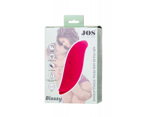 Ярко-розовый многофункциональный стимулятор клитора Blossy