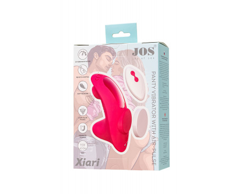 Розовый вибровкладыш в трусики с вакуум-волновой стимуляцией Xiari