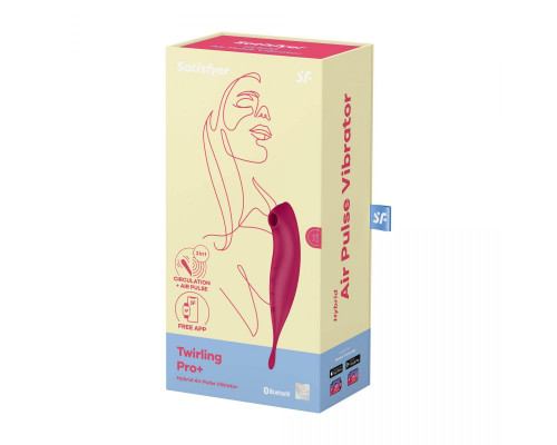 Заказать Малиновый вибромассажер Twirling Pro+