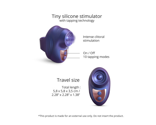 Заказать Синий клиторальный стимулятор на палец Kisscool