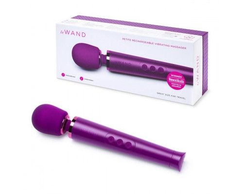 Заказать Фиолетовый жезловый мини-вибратор Le Wand Petite c 6 режимами вибрации
