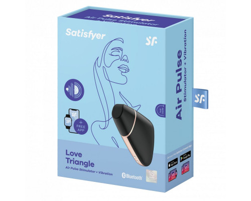 Заказать Черный вакуум-волновой вибростимулятор Satisfyer Love Triangle