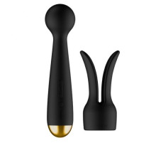 Черный интерактивный нагревающийся вибромассажер Emma Neo