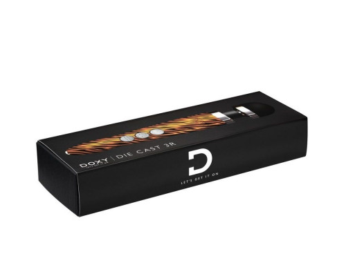 Беспроводной wand-вибратор Doxy Die Cast 3R с тигровым принтом на рукояти - 28 см.