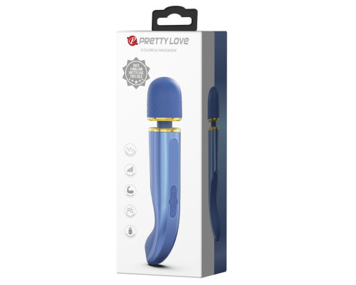 Заказать Синий wand-вибромассажер Colorful Massager - 24 см.