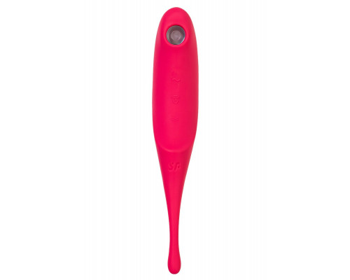 Заказать Красный вакуум-волновой стимулятор клитора Satisfyer Twirling Pro