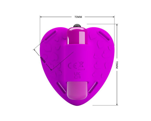 Заказать Лиловое сердечко с вибрацией и регулируемыми ремешками Heartbeat