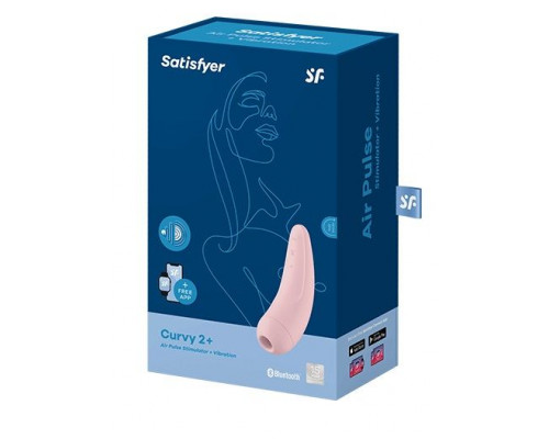 Заказать Розовый вакуум-волновой стимулятор Satisfyer Curvy 2+