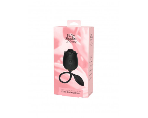 Черный клиторальный стимулятор Dark Blushing Rose