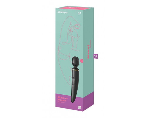 Заказать Черный вибратор Satisfyer Wand-er Woman