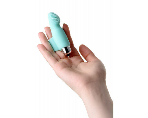 Заказать Мятная вибронасадка на палец для клиторальной стимуляции JOS BLISS - 9 см.