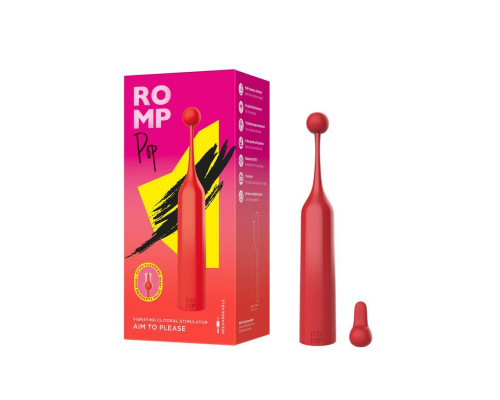 Заказать Красный клиторальный стимулятор Romp Pop