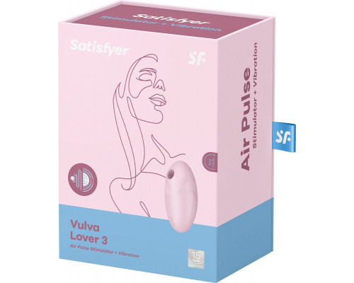 Заказать Розовый вакуум-волновой стимулятор с вибрацией Vulva Lover 3