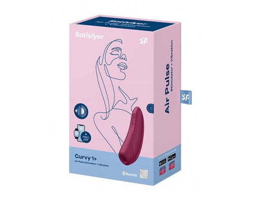 Заказать Бордовый вакуум-волновой стимулятор Satisfyer Curvy 1+