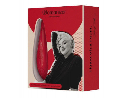 Заказать Красный бесконтактный клиторальный стимулятор Womanizer Marilyn Monroe Special Edition