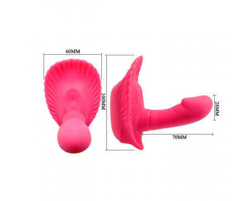 Заказать Клиторальный стимулятор с вагинальной пробкой Fancy Clamshell