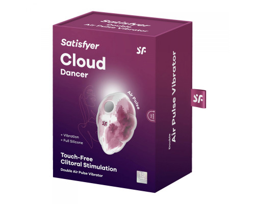 Заказать Малиновый вакуум-волновой клиторальный вибростимулятор Cloud Dancer