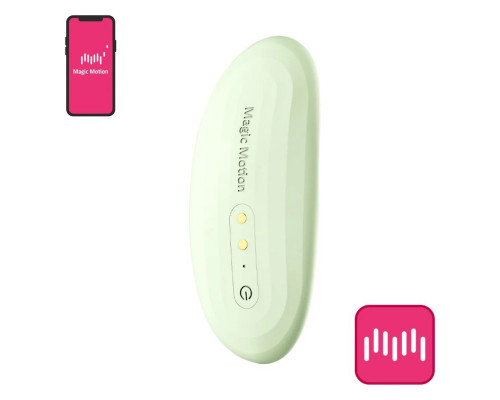 Зеленый вибромассажер в трусики Magic Motion Nyx - 8,8 см.