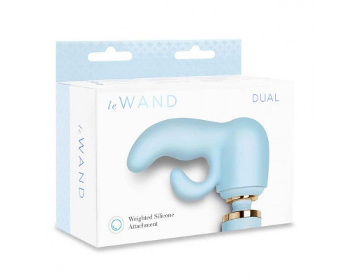 Заказать Голубая насадка Dual для вибратора Le Wand