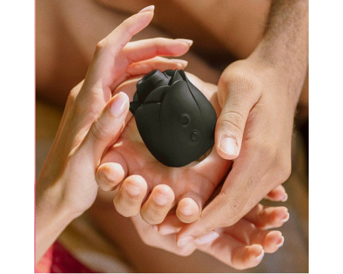 Заказать Черный клиторальный стимулятор Black Rose Silicone Clitoral Suction