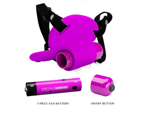 Заказать Лиловое сердечко с вибрацией и регулируемыми ремешками Heartbeat