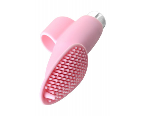 Заказать Нежно-розовая вибронасадка на палец JOS TWITY - 10,2 см.