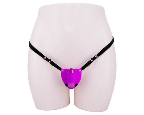 Заказать Лиловое сердечко с вибрацией и регулируемыми ремешками Heartbeat