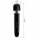 Заказать Черный мощный жезловый вибратор с изогнутой ручкой Charming Massager - 24 см.