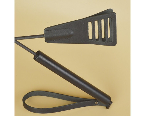 Черный кожаный стек «Сириус» - 60 см.