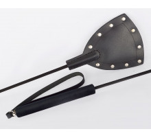 Черный стек  Готика  с заклепками - 67 см.