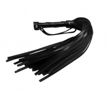 Черная кожаная плеть Gothic charm - 54 см.