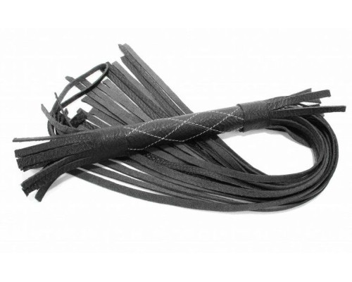 Заказать Аккуратная чёрная плетка  из натуральной кожи