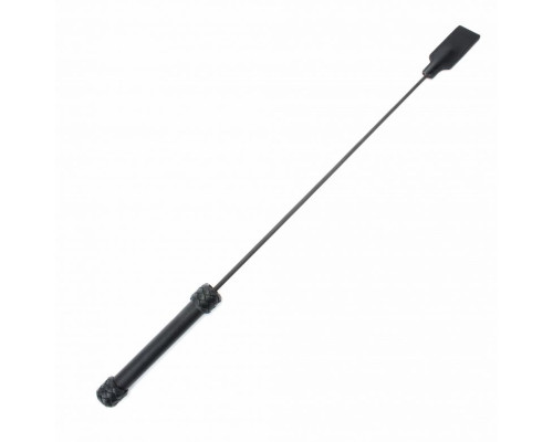 Чёрный кожаный стек - 77 см.