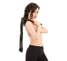 Черная многохвостая плеть - 78 см.