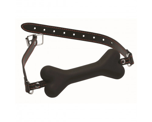 Заказать Черный кляп в форме косточки Hound Adjustable Dog Bone Gag