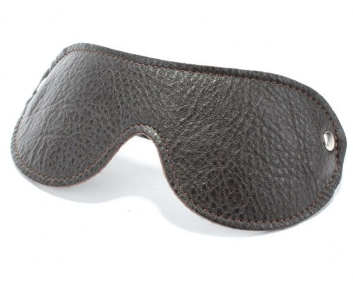 Заказать Коричневая кожаная маска на глаза на резинке