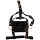 Заказать Черный намордник с кляпом-шаром Head Harness With A Gag
