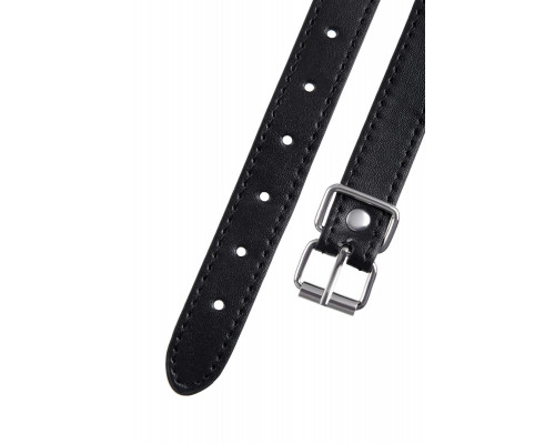 Заказать Черный кляп-шар на кожаных ремешках Anonymo