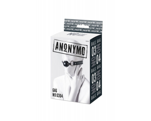 Заказать Черный кляп-шар на кожаных ремешках Anonymo