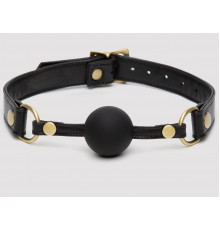 Черный кляп-шар Bound to You Faux Leather Ball Gag