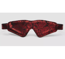 Двусторонняя красно-черная маска на глаза Reversible Faux Leather Blindfold