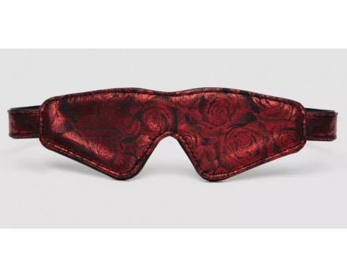 Заказать Двусторонняя красно-черная маска на глаза Reversible Faux Leather Blindfold