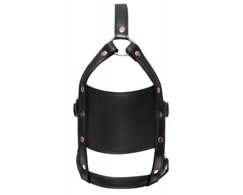 Заказать Черный намордник с кляпом-шаром Head Harness With A Gag