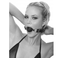 Черный кляп с дырочками Breathable Ball Gag