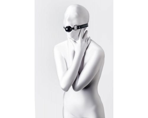 Заказать Черный кляп-шар на кожаных ремешках Anonymo