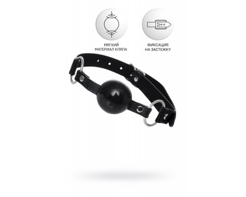 Заказать Черный кляп-шар на кожаных ремешках Anonymo