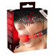 Заказать Силиконовый кляп-шар на чёрных ремешках Red Gag silicone