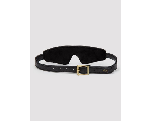 Заказать Черная плотная маска на глаза Bound to You Faux Leather Blindfold