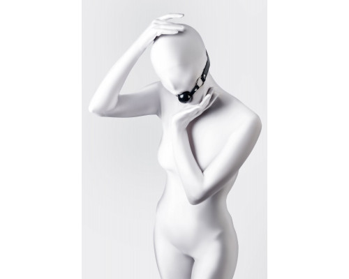 Заказать Черный кляп-шар на кожаных ремешках Anonymo